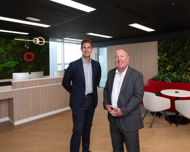 [L-R] Dan Holford, Head of National Markets, SEGRO with Cllr Jim O’Boyle, Cabinet Member for Jobs, Regeneration and Climate Change, at Coventry City Council