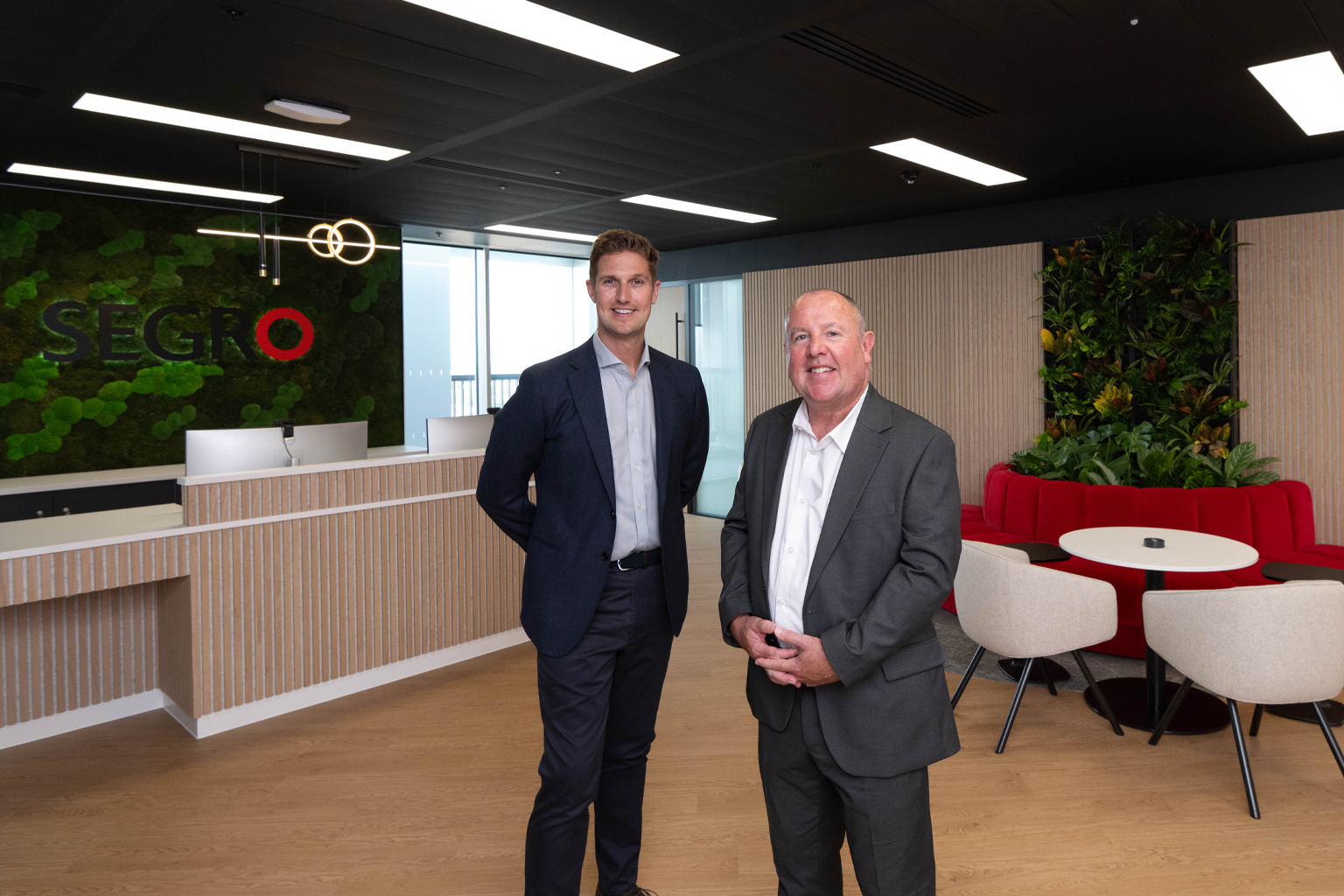 [L-R] Dan Holford, Head of National Markets, SEGRO with Cllr Jim O’Boyle, Cabinet Member for Jobs, Regeneration and Climate Change, at Coventry City Council